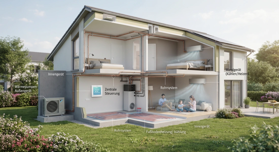 Einfamilienhaus mit split-Klimaanlage